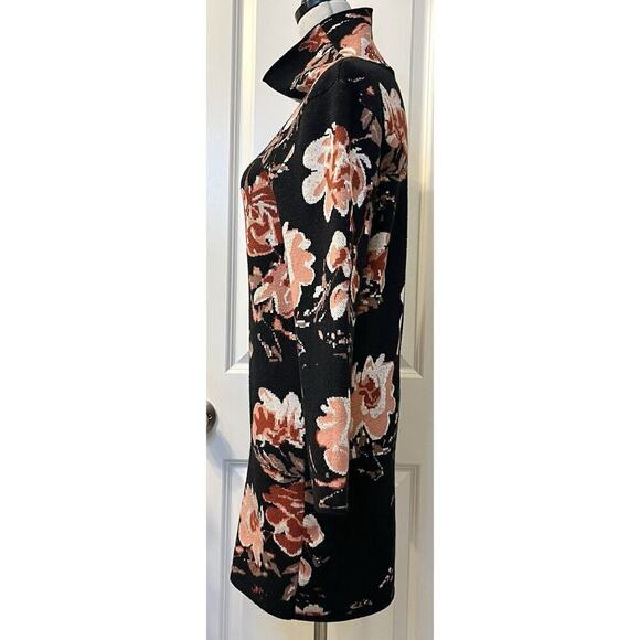 Ali & Jay Women’s Sweater Mini Dress Floral Turtleneck Dolman Sleeve S Cottage - Picture 5 of 14